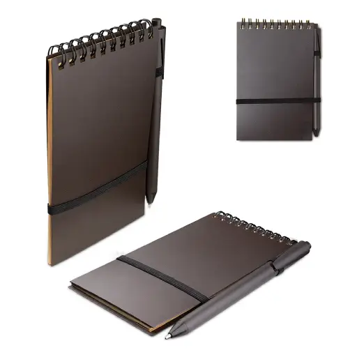 Mini Caderno A6 Capa em PP c/ Caneta